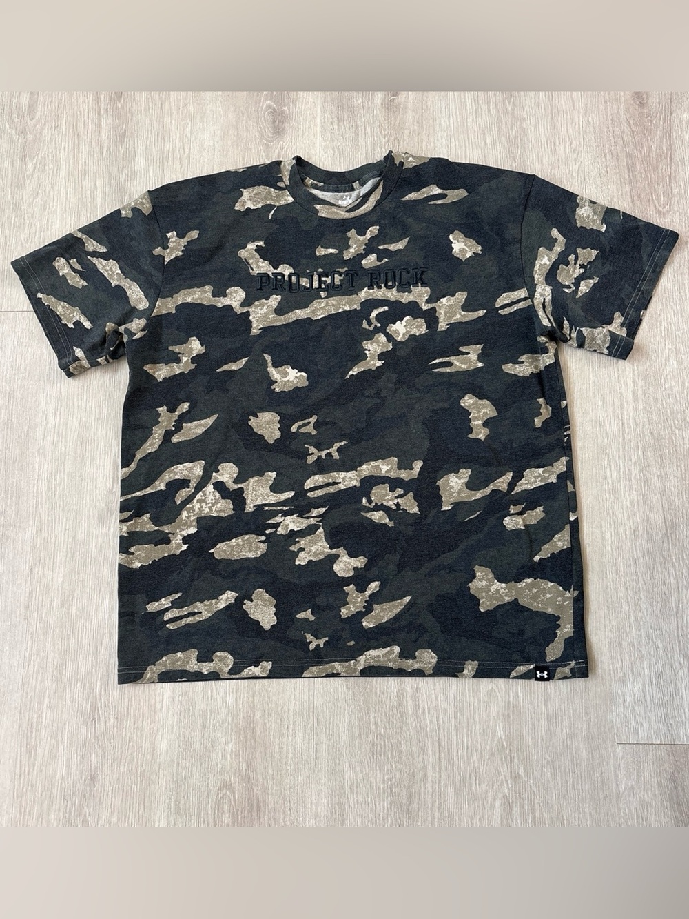 Under Armour Project Rock Men's Medium Black Camo Performance T-Shirt
